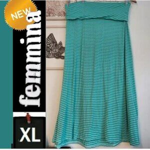 🆕🎁 5/$25 NWOT Aqua maxi skirt,  striped maxi skirt,  xl, extra large